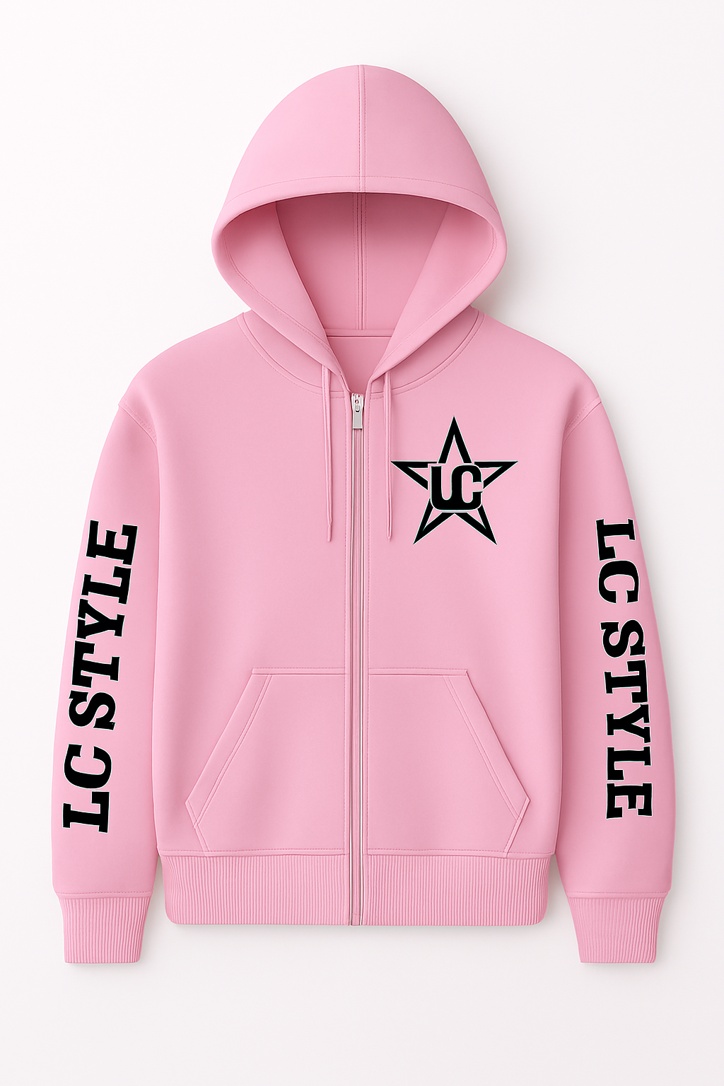 Pink LC. Style Hoodie - Zipped